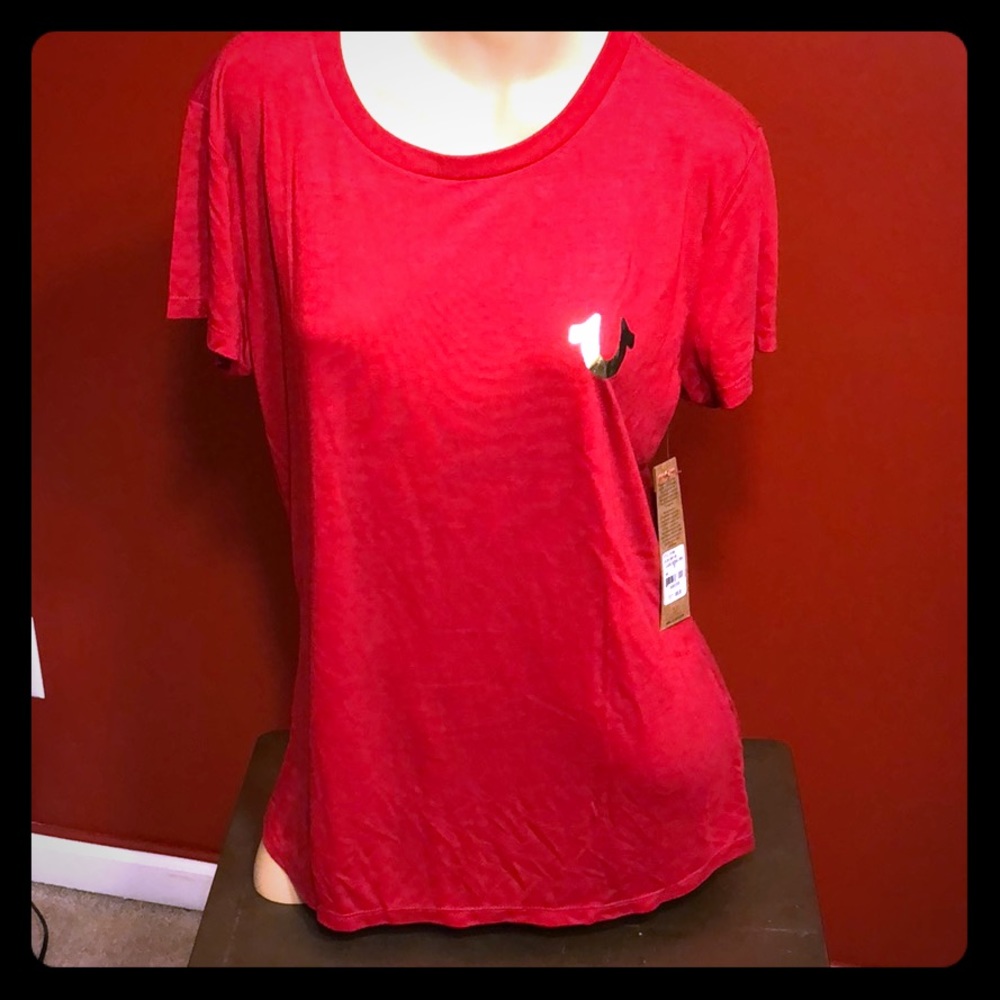True religion Ruby Red Classic Buddha Crew Tee